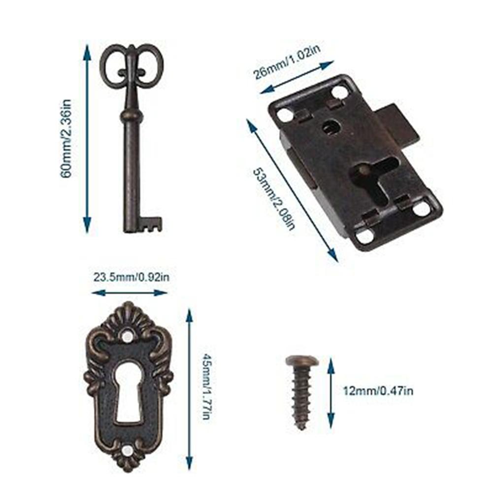 Accessori Serratura Cassetto Scatola Piccola Antica Classica