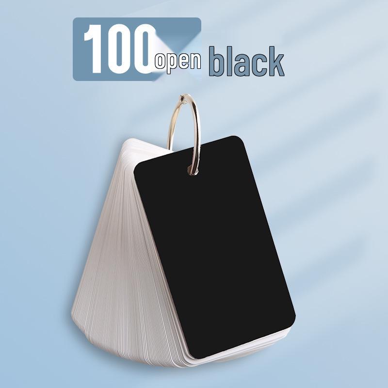 Compact White Cardstock with Handwritten English Words - Pocket-Sized Message Cards for High School Memory Books