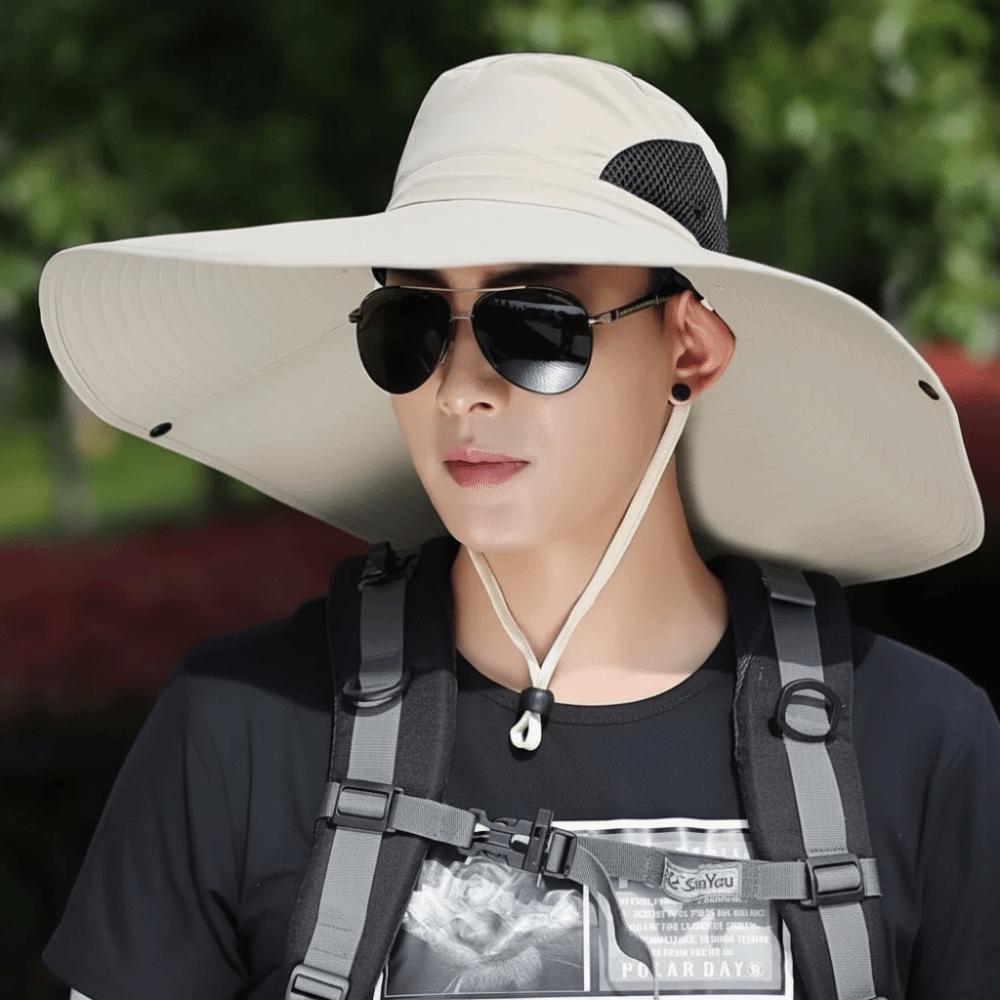 Portable UV Sun Protection Wide Visor Brim Hat Breathable Foldable Sun Protection Hat 15CM Large Brim Sun Hat Women хаки
