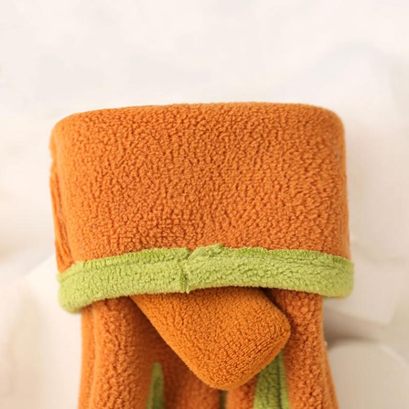 Cartoon Dinosaur Children Winter Gloves Thicken Warm Boys Girls Five Finger Gloves Kids Plush Outdoor Riding Ski Gloves