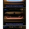 12V 120CM Auto Trunk Light LED Strip Running Brake Reverse Turn Signal Lamp 5050 RGB 72 SMD Waterproof Flowing Light Car Styling