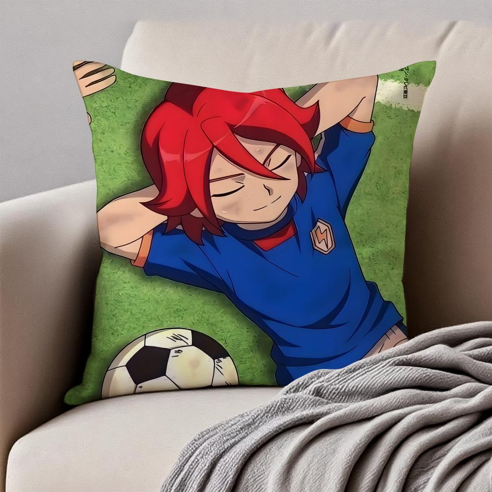 game energetic anime IInazuma EEleven Cushion Cover Pillowcase Antidustmite Invisible Zipper Short Plush Sofa Cushion