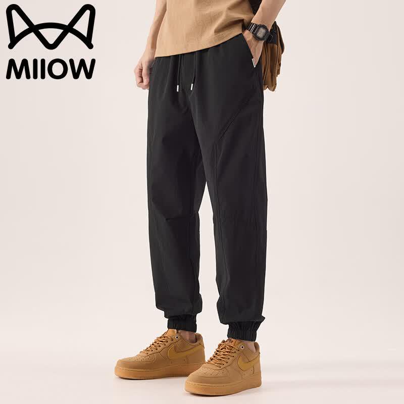 MiiOW Men s Summer Ice Silk Loose Straight Casual Pants 2XL