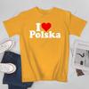 Unisex Unisex Ich liebe Polen Polska Ich liebe Polen Polnisches T-Shirt T-Shirts WoUnisex Jungen 100% Baumwolle T-Shirt