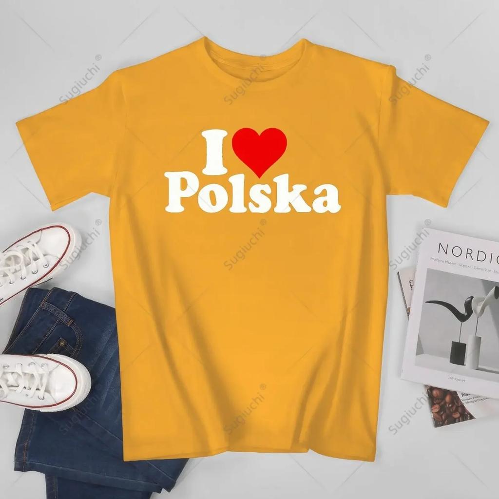 Unisex Unisex Ich liebe Polen Polska Ich liebe Polen Polnisches T-Shirt T-Shirts WoUnisex Jungen 100% Baumwolle T-Shirt