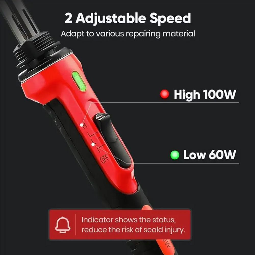 100W Plastic Welding Repair Kit & 2-IN-1 Soldering Iron 200/1000Pcs Hot Staples Kayak Bumper Car Repair Tools