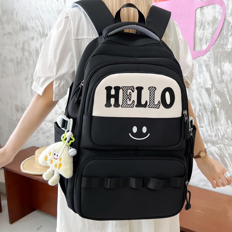 Junior High School Student Schoolbag Large Capacity New Japanese Backpack Men and Women the Same Style Fashion Simple Travel Leisure Backpack Women