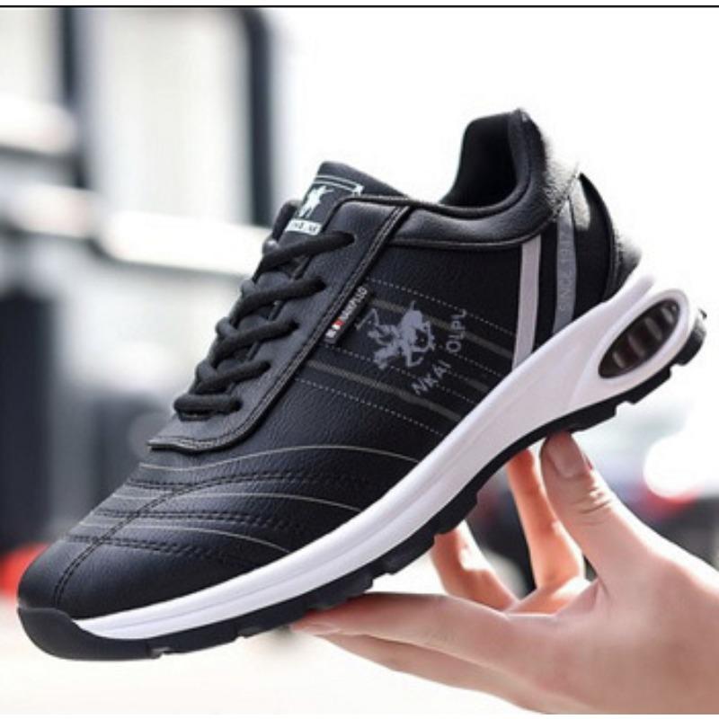 Pánské boty s měkkou podrážkou odolné proti opotřebení nové Paul trend kožený povrch bílé boty vzduchový polštář běžecké boty šněrovací sportovní boty muži