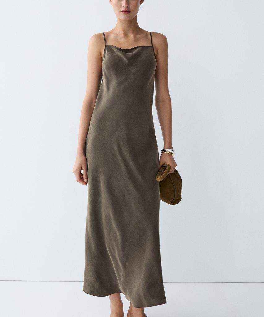 Masimodutti Fluid Lingerie Strap Dress