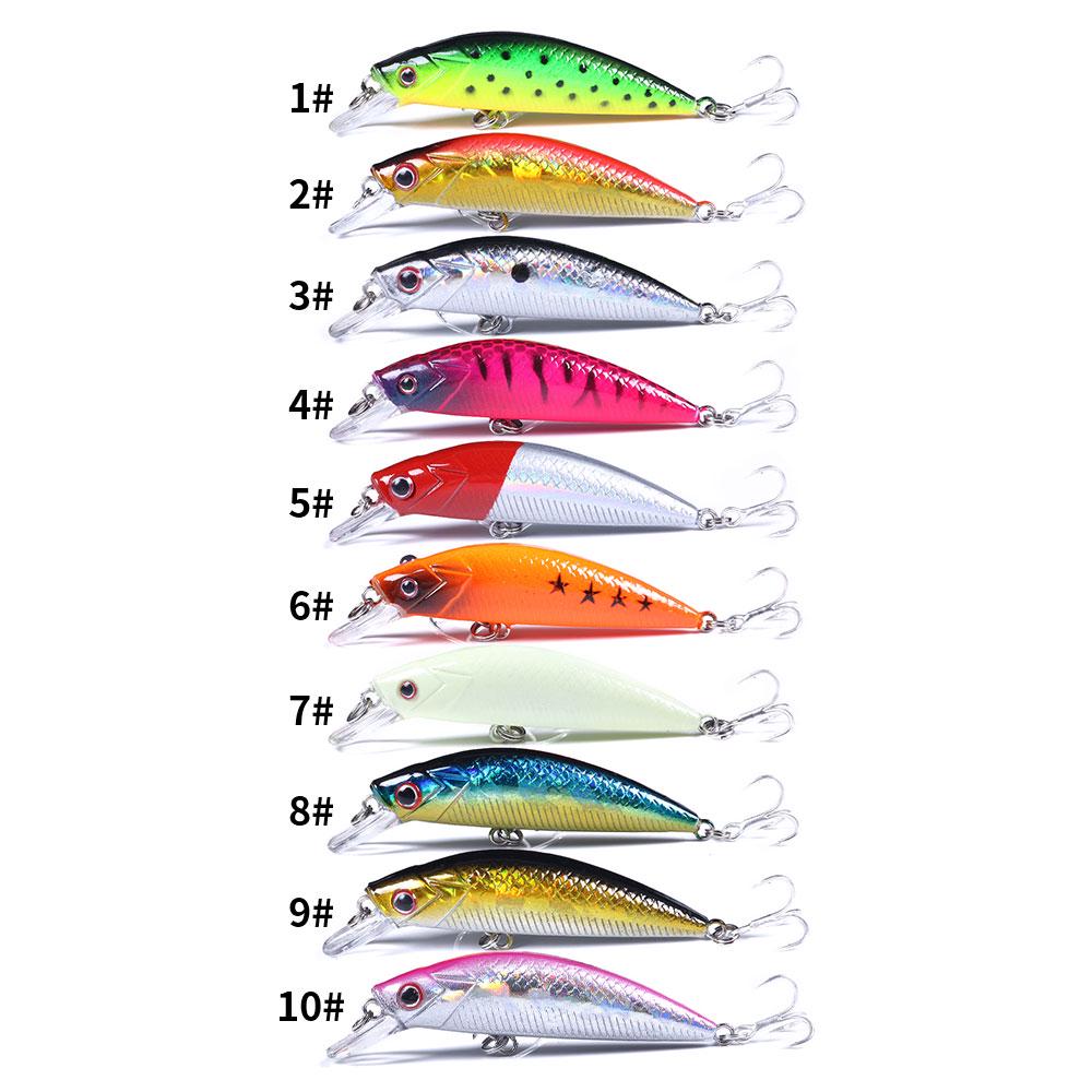 Fishing Wobbler Hengjia 1pcs 6cm 6g Sinking Diving Minnow Crankbait Lure Artificial Hard Bait with Sharp Treble Hook