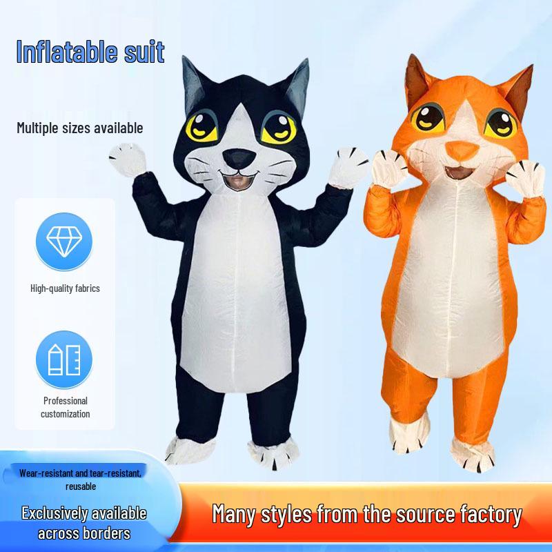 Inflatable Cat Costume: Halloween & Stage Performance Cosplay