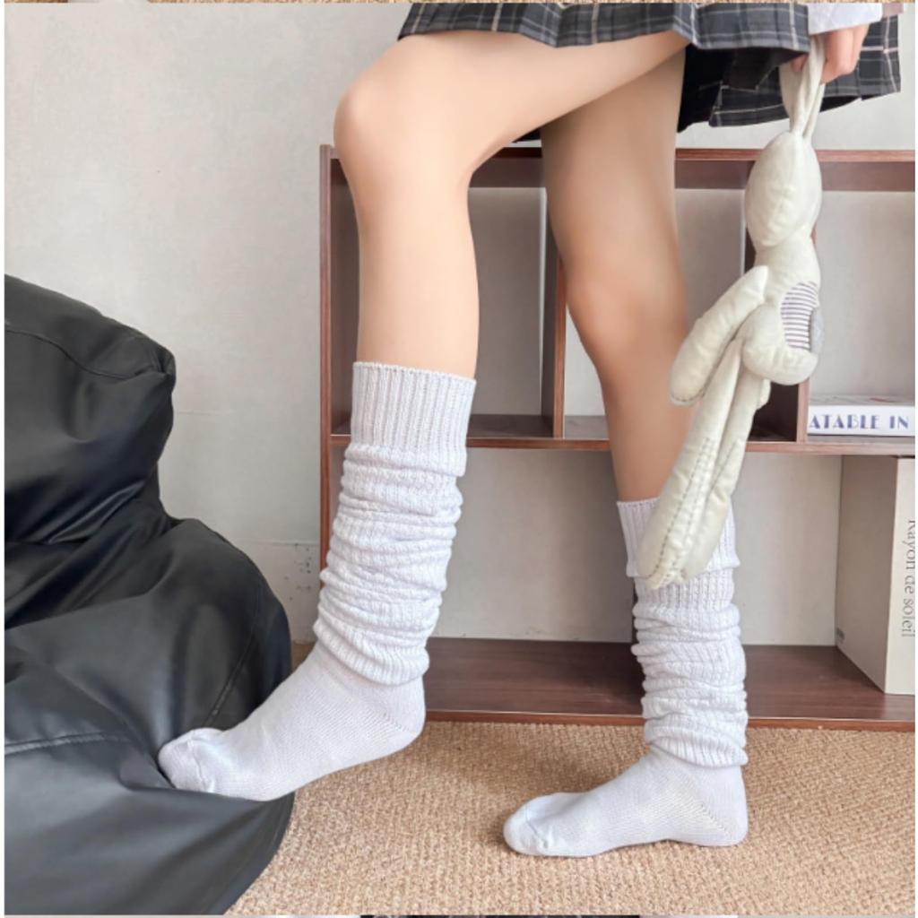 Super Loose Available In and Cute School Socks for Middle and High School School and Cold Protection Socks, White, 60cm, 80cm, 100cm, 120cm. Uniforms,