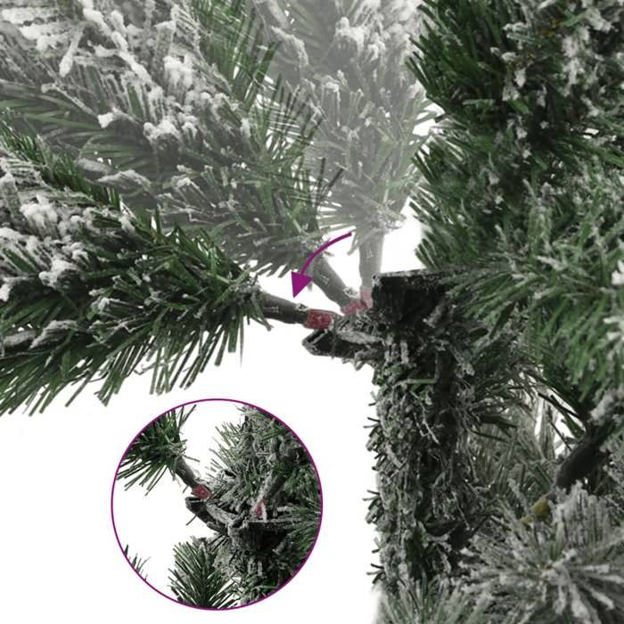 VidaXL Sapin de Noël artificiel à charnières avec neige floquée 120 cm 358379