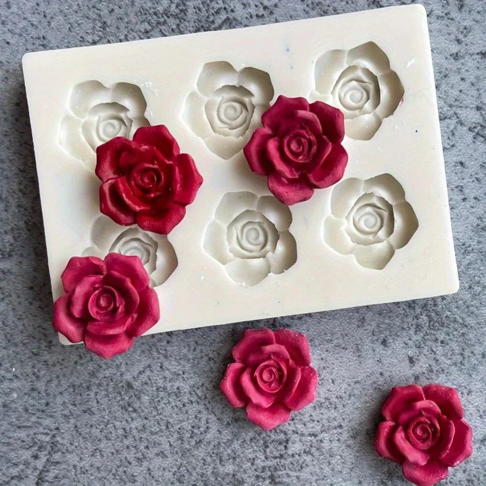 1PC Rose Silicone Mold Clay Plaster Resin Craft Mold DIY Chocolate Pudding Jelly Fondant Mold Baking Tools