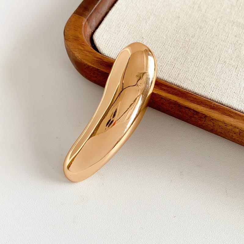 Metal Geometric Glossy Broochs For Women Unique Exquisite Suit Corsage Pins Party Jewelry Fashion Accessory