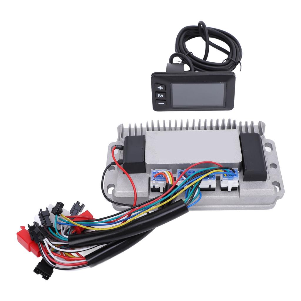 36V 48V 60V 1000W 38A Electric Bike Controller Kit Aluminum Alloy ZM Brushless Controller with G51 LCD Display for Electric Bike Modification