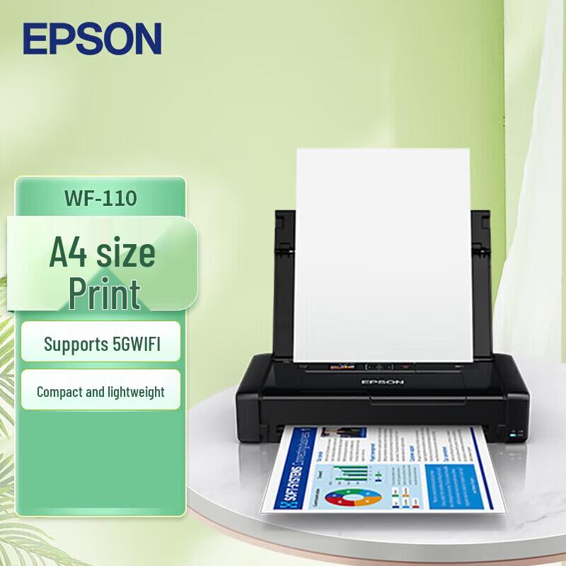 

Epson WF-110 Portable Color A4 Inkjet Printer CN plug (adapter included)
