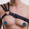 One Shoulder Men's Harness  Gay Men Chest Harness Bondage Black Leather Men Accessories Upper Erotic Body Men Harness