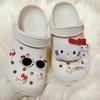 1 Set 3D Plush Kt Cat Sunglasses Bone Girls Sandals Accessories Hello Kitty Shoe Decor Diy Hole Shoes Slippers&Clogs Decoration