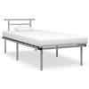 VidaXL Cadre de lit Gris Métal 90x200 cm