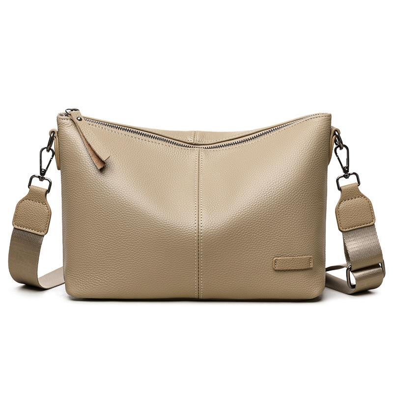 Genuine Leather Women's Bag Large Capacity High-end Fashionable Single-shoulder Crossbody Bag Large Cowhide Bag