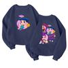 Children's Fashionable Lightweight Long-sleeved Round Neck Pullover With Pockets Printed Pullover