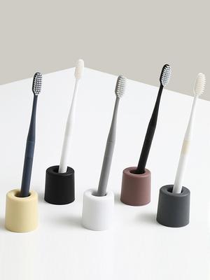 Reborn. J Antibacterial Silicone Stand-Up Toothbrush Holder & Cotton Toothbrush Holder
