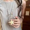 Beach Surfer Starfish Choker Dopamine Bead Summer Clavicle Chain Starfish Shell Necklace  Vacation