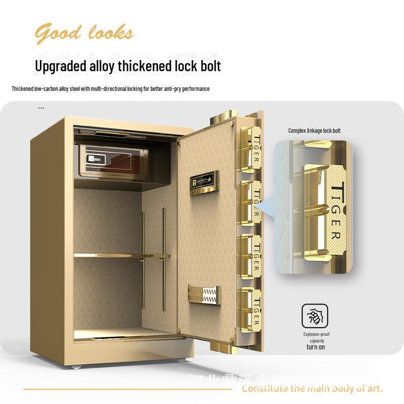 Tiger Brand All-Steel Fingerprint Safe for Home/Office - Anti-Theft Small Safe Deposit Box