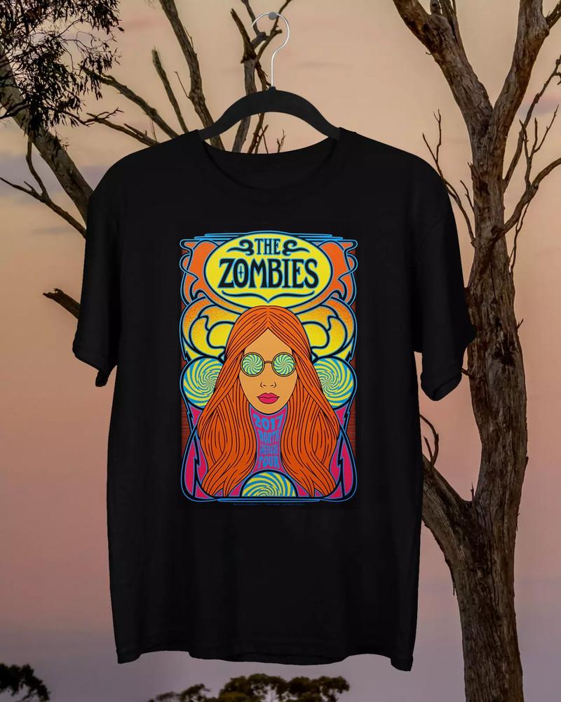 The Zombies Rock Band Black Cotton All Size T Shirt Unisex T-Shirt XXXXL