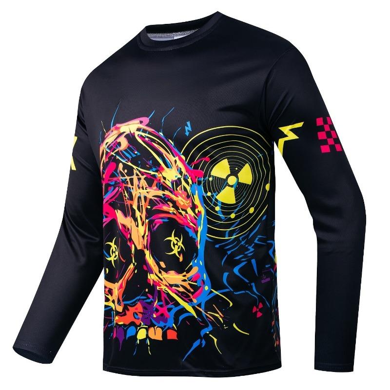 2026 Summer Downhill Suit Long Sleeved T-shirt Men's Breathable Mountain Bike Riding Suit Off-road Motorcycle