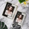 Marble Texture Metal Photo Frames Modern Design Picture Frame Bedside Table Wedding Anniversary Photo Frame Desk Decoration