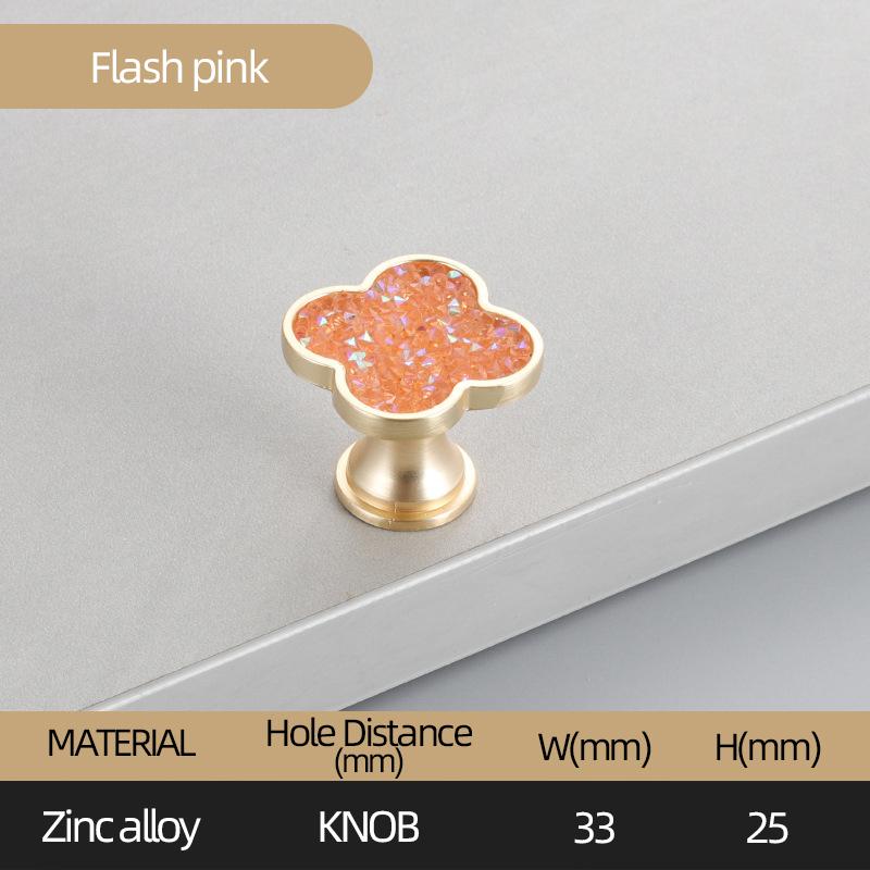 Oukali Four Leaf Zinc Alloy Furniture Mix Color Cabinet Handles Knobs