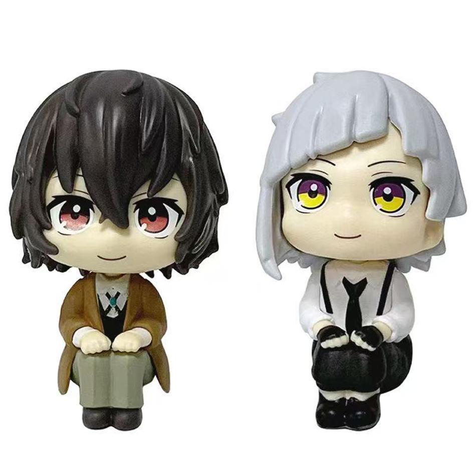 NEW 10cm Bungou Stray Dogs Anime Figure Look Up Nakajima Atsushi Action Figure Q Version Dazai Osamu Figurine PVC Collection Toy