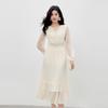 Qiushui Yiren 2026 Spring Elegant V-Neck Maxi Dress