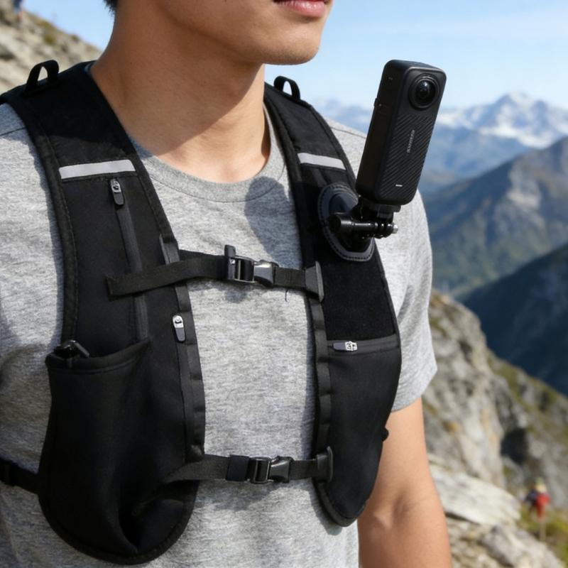 Breathable Sports Chest Mount Vests With Quick Release Buckles And Multiple Storage Pockets For Adventure