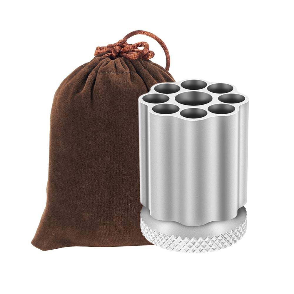 Pencil Pen Pen Office Supplies and Desk Storage Quick-swiveling Case, Holder, Rest, Paperweight, Silver/black, (silver)