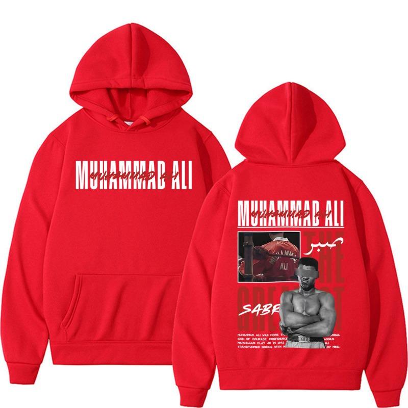 The Greatest Muhammad Ali Vintage Graphics Hoodies Men Women Fashion Cool High Street Sweatshirts Casual Fleece Oversized Hoodie