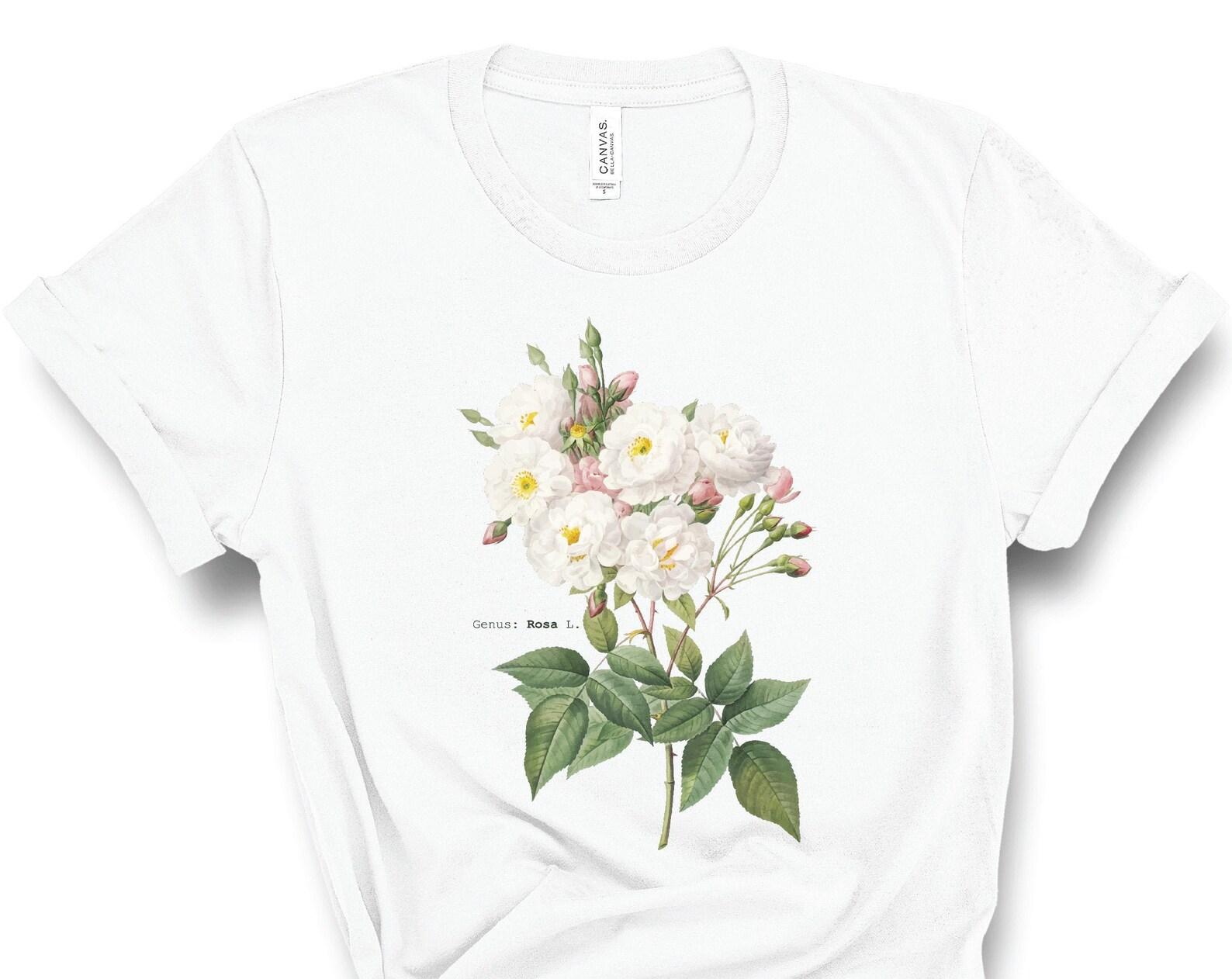 Vintage Flower T Shirt, Botanical Plant T Shirt, Botanical T Shirt, Wildflower T Shirt, Vintage Plant Shirt, Vintage Botanical T Shirt, Rose M