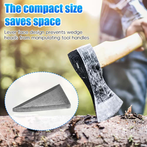 WOONEKY Hammer 20pcs Triangular Wedges, Claw Wedges, Pegs for Wooden Axe Handles, Axe Wedges, Axe Handle Wedges, Axe Mounting Accessories, Steel Handl