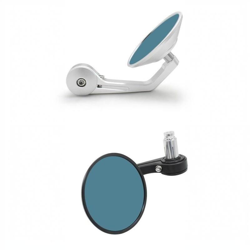 22mm Motorcycle Bar End Rearview Mirror with Complete Install Hardware Fit 17-19mm Handlebar Bore for DIY Modification