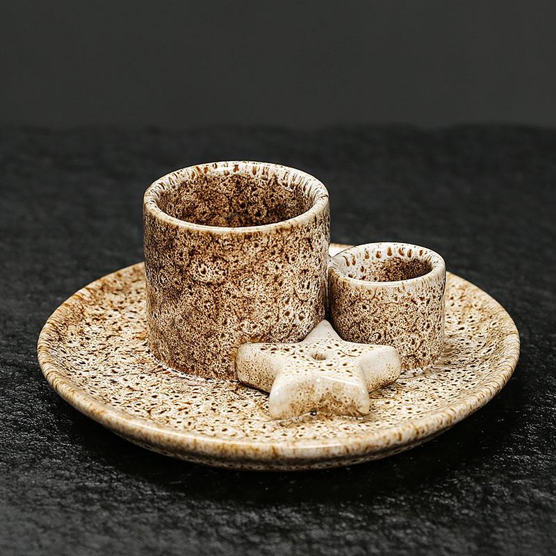 1pc Ceramic Incense Burner Set - 4-in-1 Handcrafted Incense Stick & Palo Santo Holder with Smudging Tray, Elegant Bohemian Decor