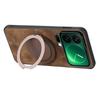 Business 360 Rotating Ring Holder Leather Phone Case For Xiaomi 17 17 Pro Max 17Pro 15T Skin Feeling Kickstand Shockproof Cover