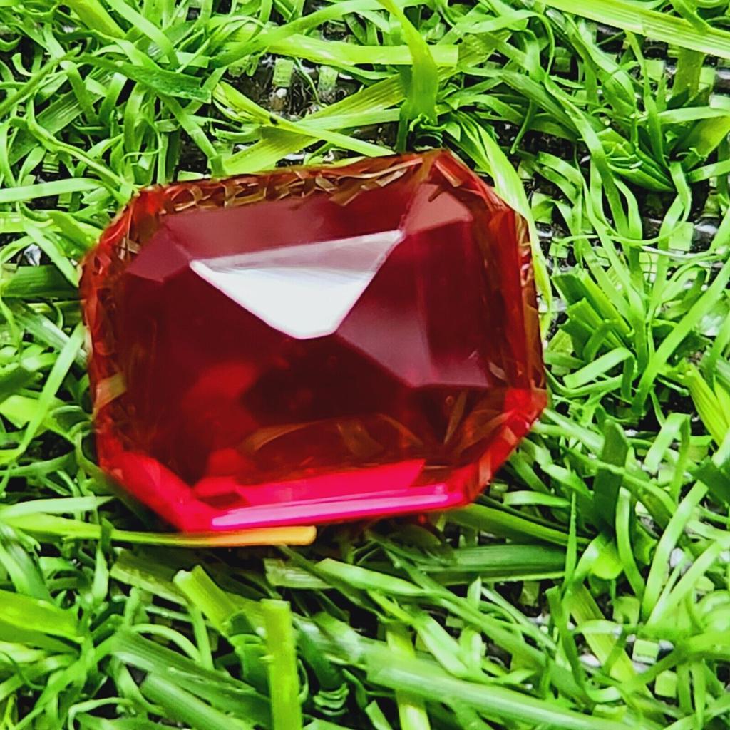 22.90 Ct Heated Ceylon Red Ruby Radiant Cut Faceted Loose Gemstone