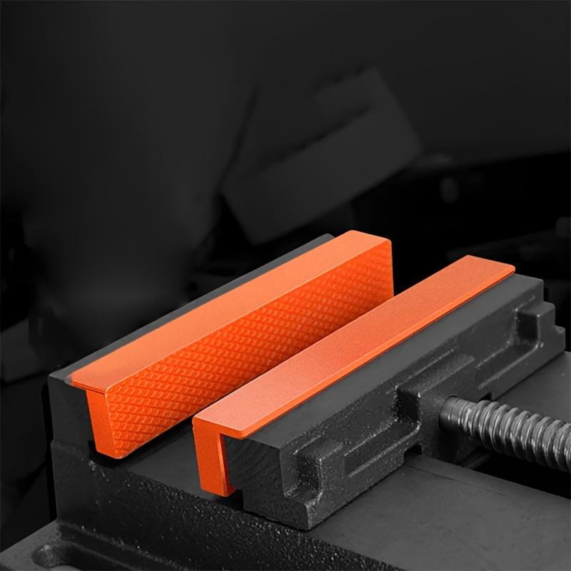 [Magnetic Protector Pads for Vise] Orange Magnetic Clamp Grips Protector Pads - Anti-Slip Clamp Protector for Vise, Metalworking, Woodworking