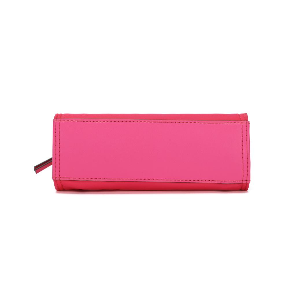 Tory Burch Ella Double T Logo Cutout Zipper Tote Bag Women tote bags Magenta 146437-694