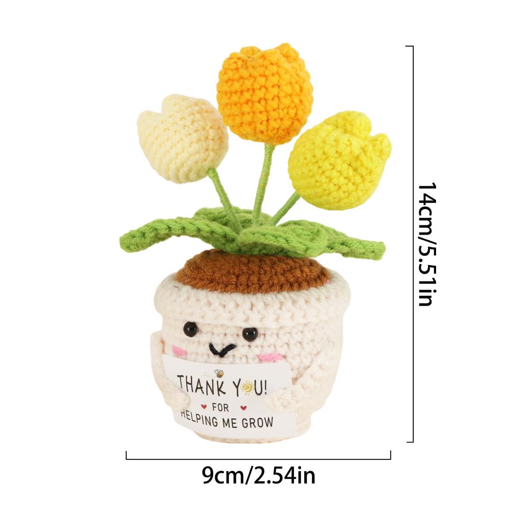Crocheted Wool Doll Potted Plants, Creative Potted Plants, Cute Ornaments, Home Decoration, Handicrafts, Gifts