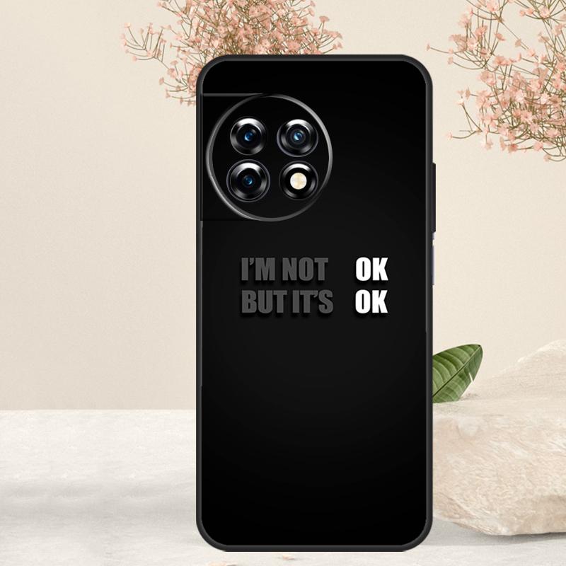 Sad Depression Black Word Case For OnePlus 15 13 12 11 13T 13R 12R 15R 10T 8T 10 Pro Nord 5 CE 4 3 2 Lite N20 N30 Cover