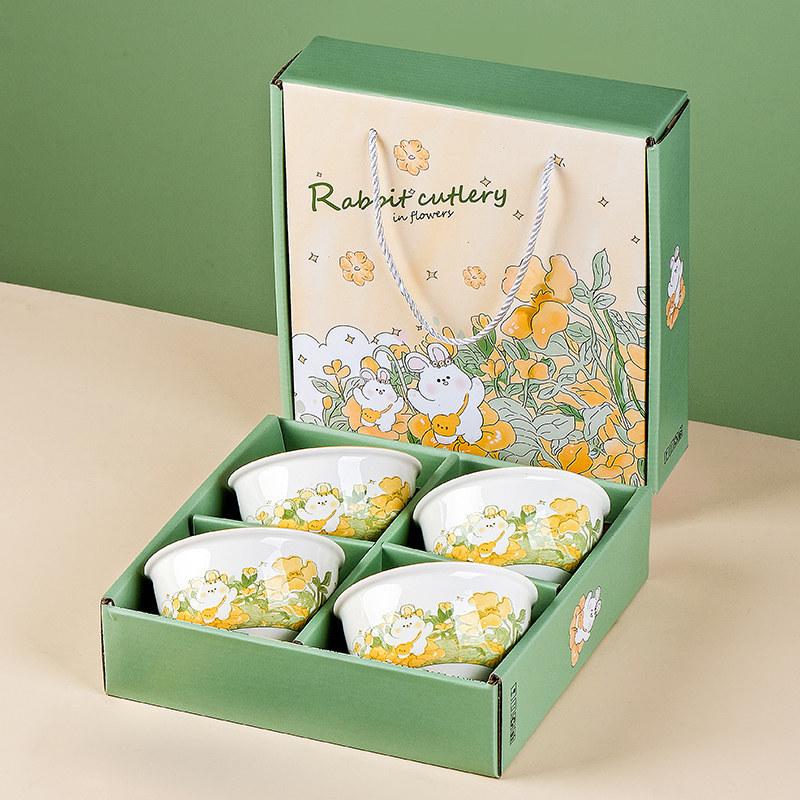 Business Gift Box: Wedding, Souvenir Chopsticks & Bowl Set for Customers & March 8th Occasions