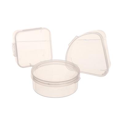 Custodia in plastica per spugna trasparente triangolare/rotonda/quadrata, borsa cosmetica portatile da viaggio, custodia per cosmetici